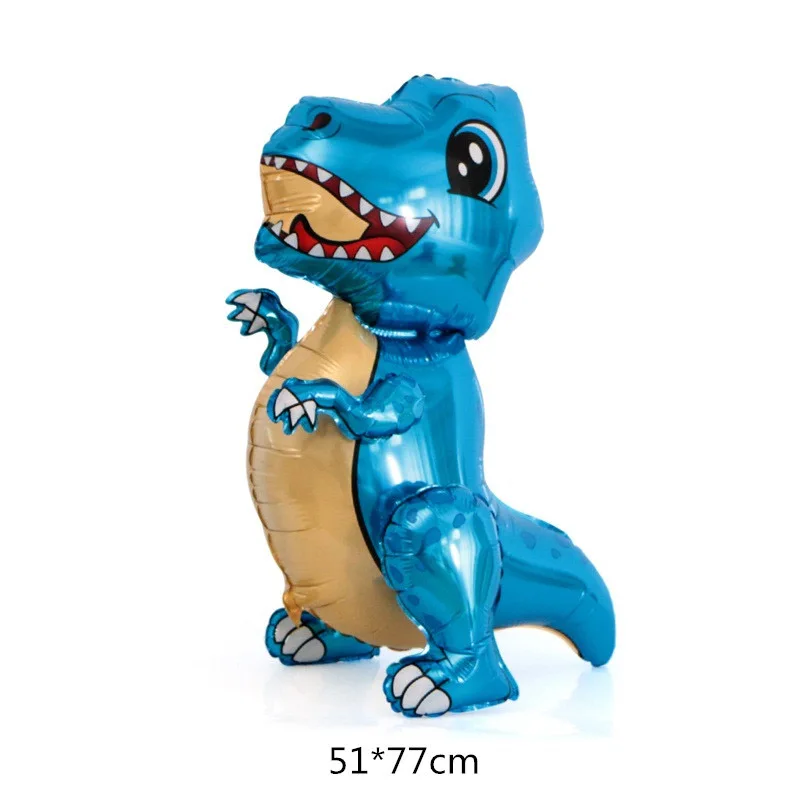 

1pc Large 4D Walking Dinosaur Foil Balloons Birthday Party Decorations Kids Babyshower Gender Reveal Dinosaur Party Decor