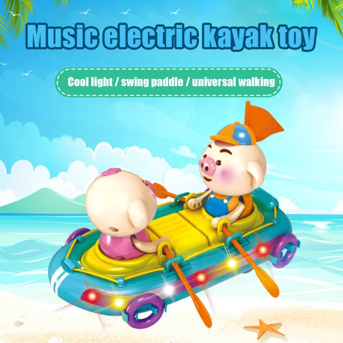 Электрический мультфильм свинья игрушка семья Рождественская вечеринка качели музыка свинья игрушка для детей S7JN