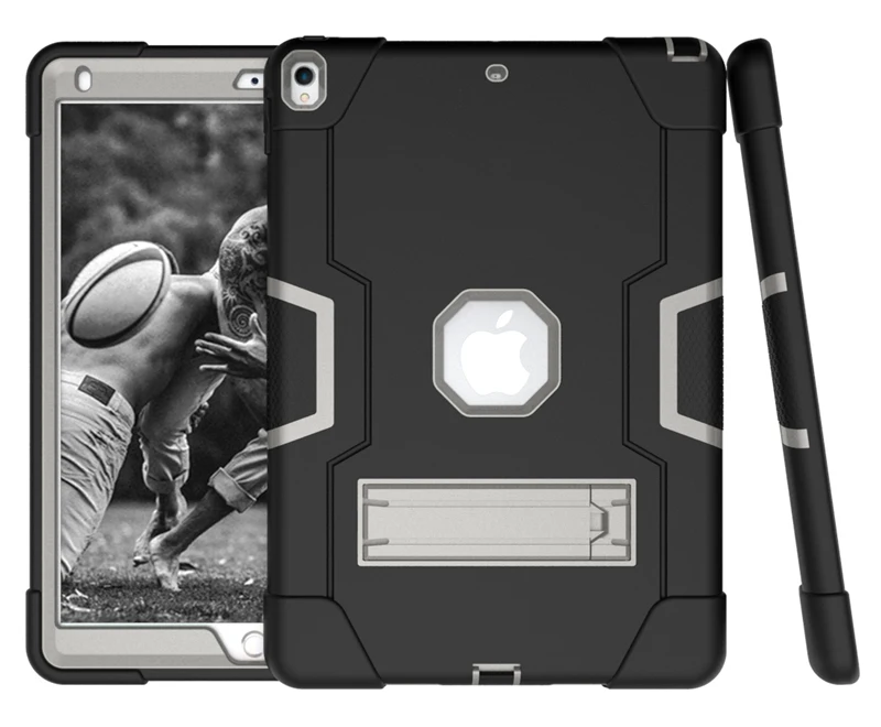 Black and Grey Для Apple iPad Air 3 10,5 Броня противоударный гибридный защитный чехол-подставка для iPad Pro 10,5 - Цвет: Black and Grey