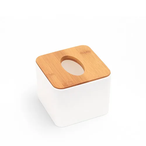 Домашний кухонный деревянный пластиковый ящик для салфеток Твердый Деревянный Держатель салфеток чехол простой стильный WF719435 - Цвет: style A