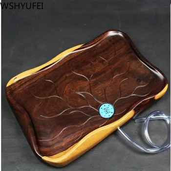 

WSHYUFEI Chinese Ebony wood Tea Tray Monolith Solid wood tea tray Living room tea table cha hai home decoration accessorie