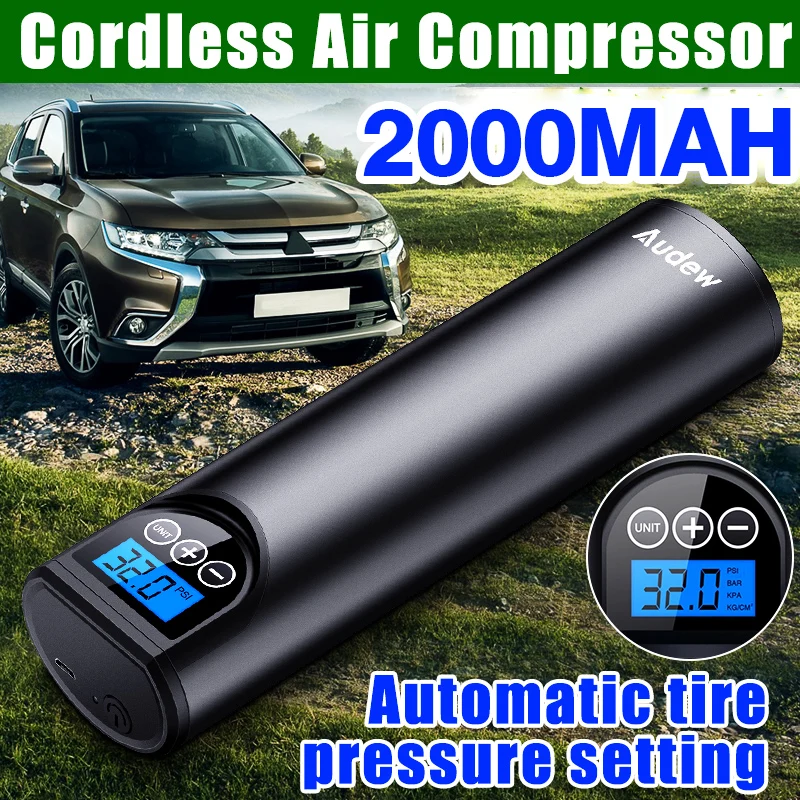 Портативный воздушный компрессор Audew 12 В 150psi USB портативный насос с ЖК дисплеем