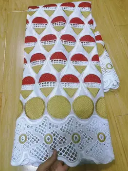 

2020 Latest 100% Cotton Embroidery High Quality African Voile Lace Nigerian Dry Cotton Lace Punch Fabric For Party Dress