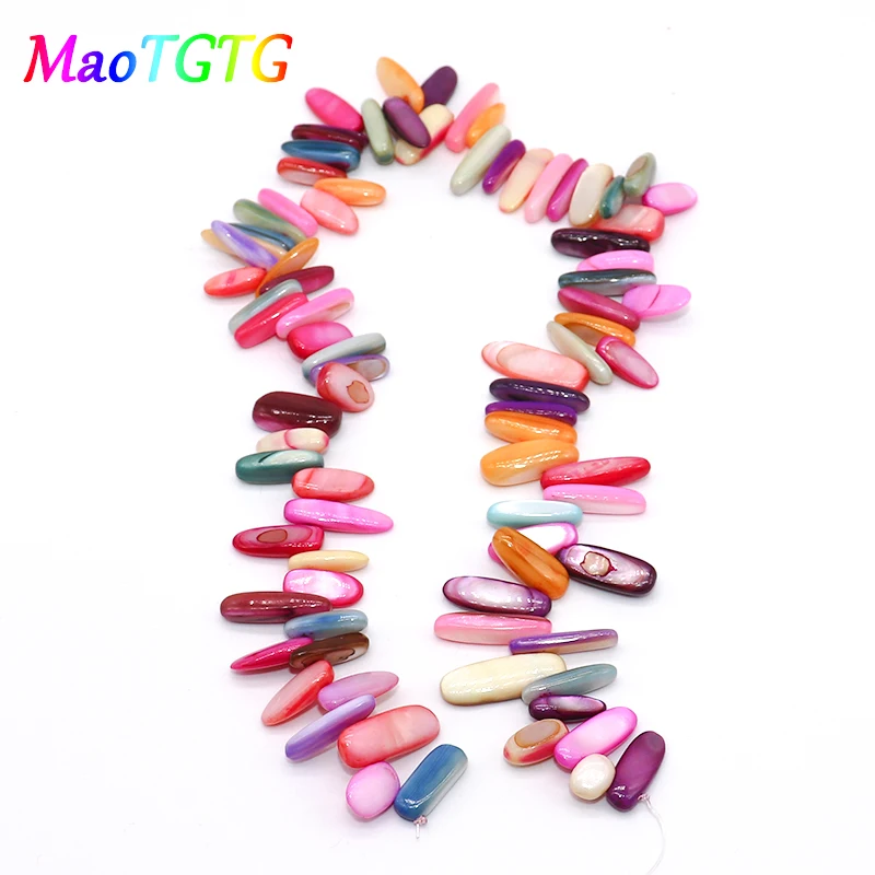 

Irregular Shape Multicolor Shell Beads For Jewelry Making Bracelet Necklace 6x10-22mm Colorful Chips Shell Beads Wholesale