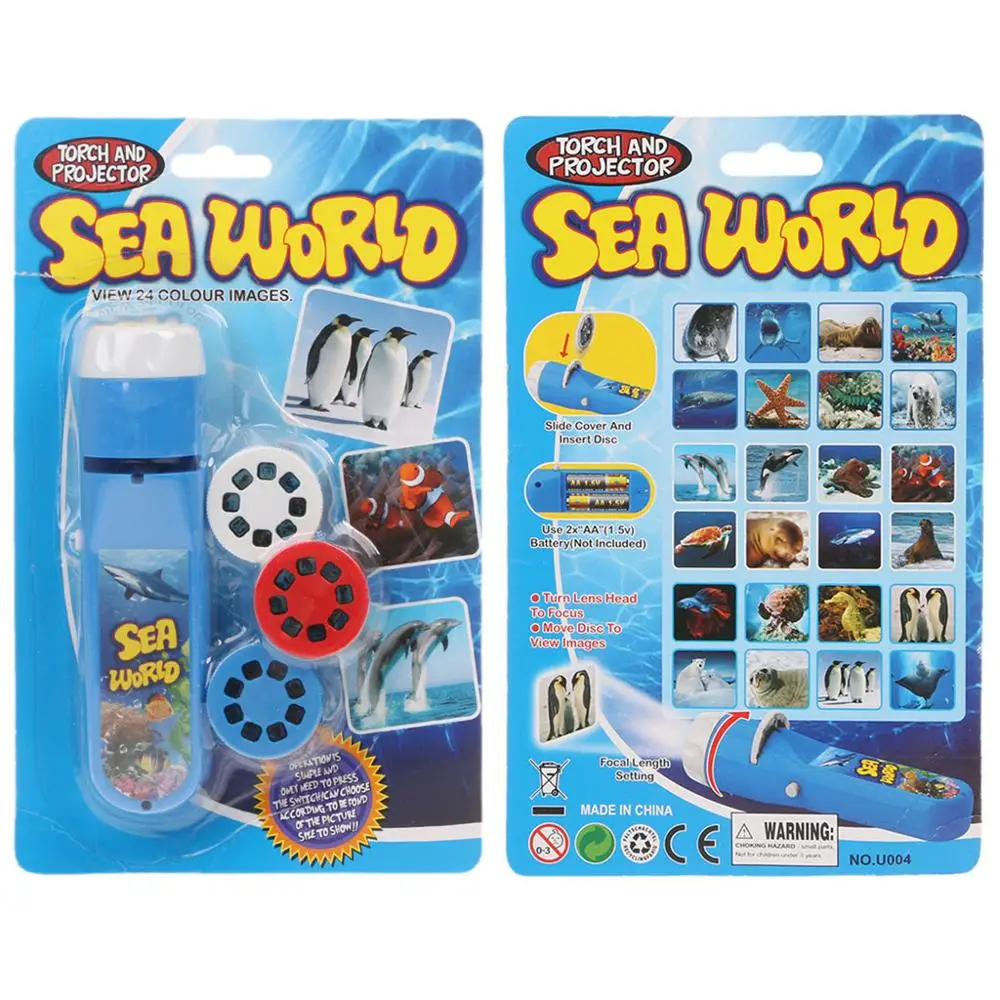 Dinosaur Sea Projector Kids Baby Toy Sleeping Story Flashlight Star Lamp Light-up Toy - Color: D
