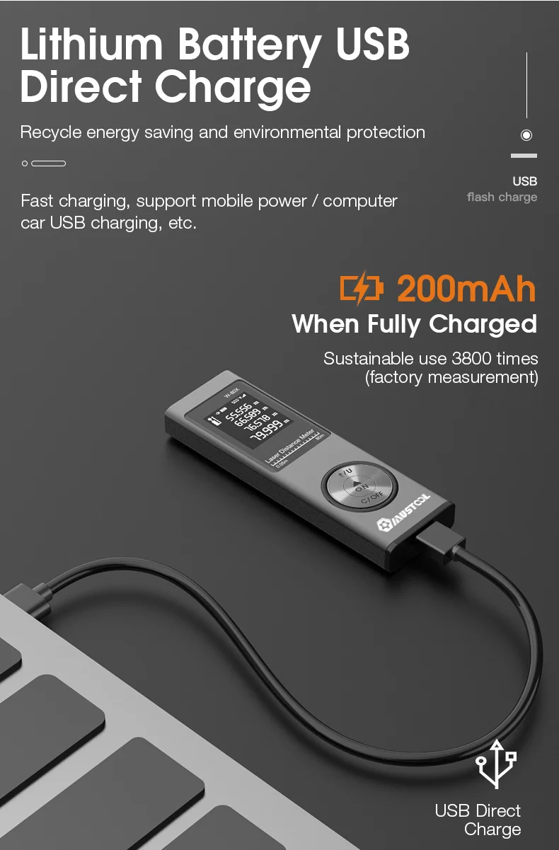 ângulo sensor m in ft unidade usb
