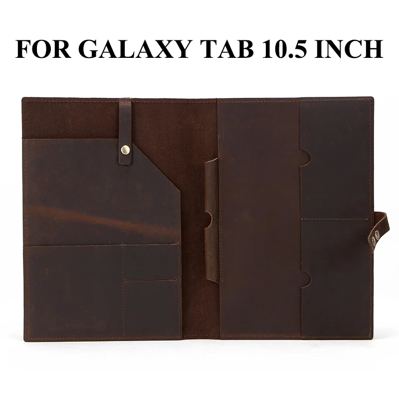 Винтажный чехол для планшета из натуральной кожи для samsung Galaxy Tab S2 S3 " 9,7" Чехол для Galaxy Tab A " 9,7"/Galaxy Tab S4 S5e S6 10,5 - Цвет: For Galaxy 10.5 inch