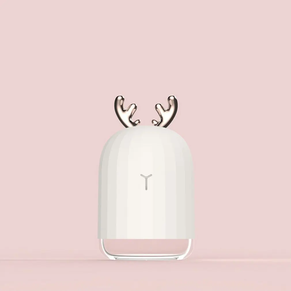 white 220ML Ultrasonic Air Humidifier Aroma Essential Oil Diffuser for Home Car USB Fogger Mist Maker with LED Night Lamp - Цвет: white