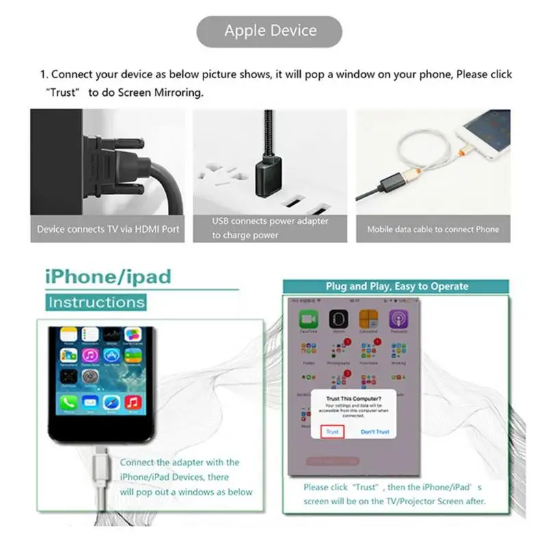 L9 DLNA Miracast Airplay Screen Mirroring Dongle TV Stick HDMI AV Video Display