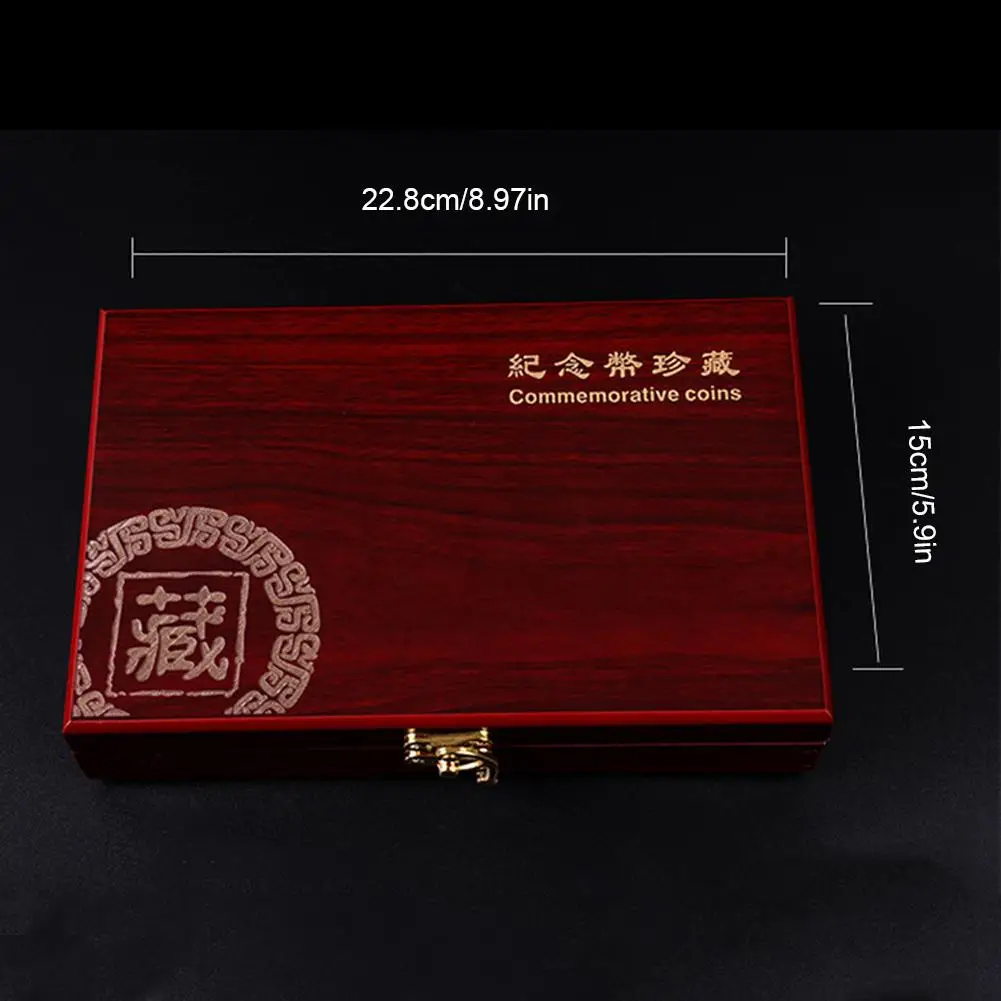 50pcs Round wood Coins Case Storage Holders Display Wooden Commemorative Collection Box Home Decoration for 25 27 30mm coins #CW