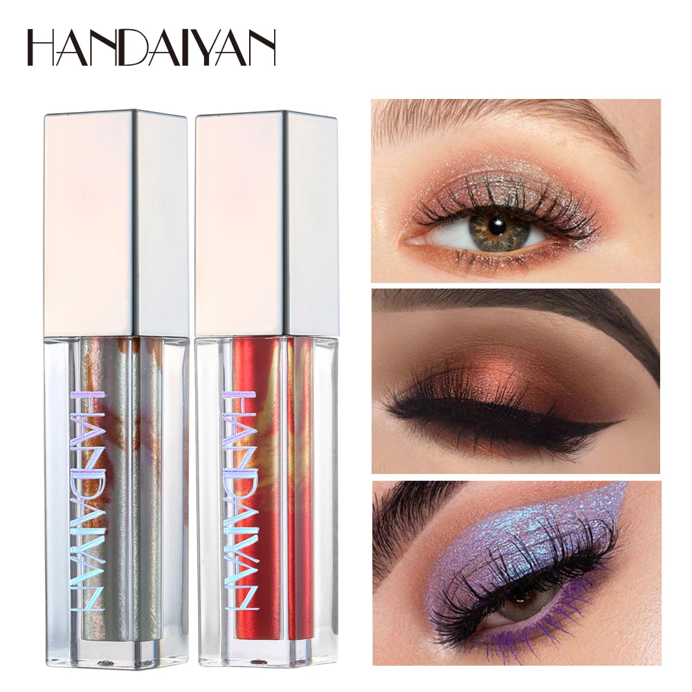 

Glitter Eyeshadow Makeup Diamond Shine Marble Liquid Eyeshadow Pink Gold Blue Waterproof Eye Pigment Shimmer Eye Shadow Glitter