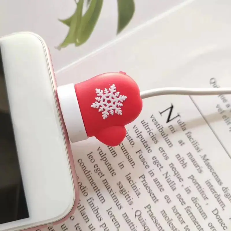 8 Тип защита для кабеля "укус" Рождество USB кабель аксессуары протектор для намотка для телефона usb держатель кабели Органайзер кабель для животных