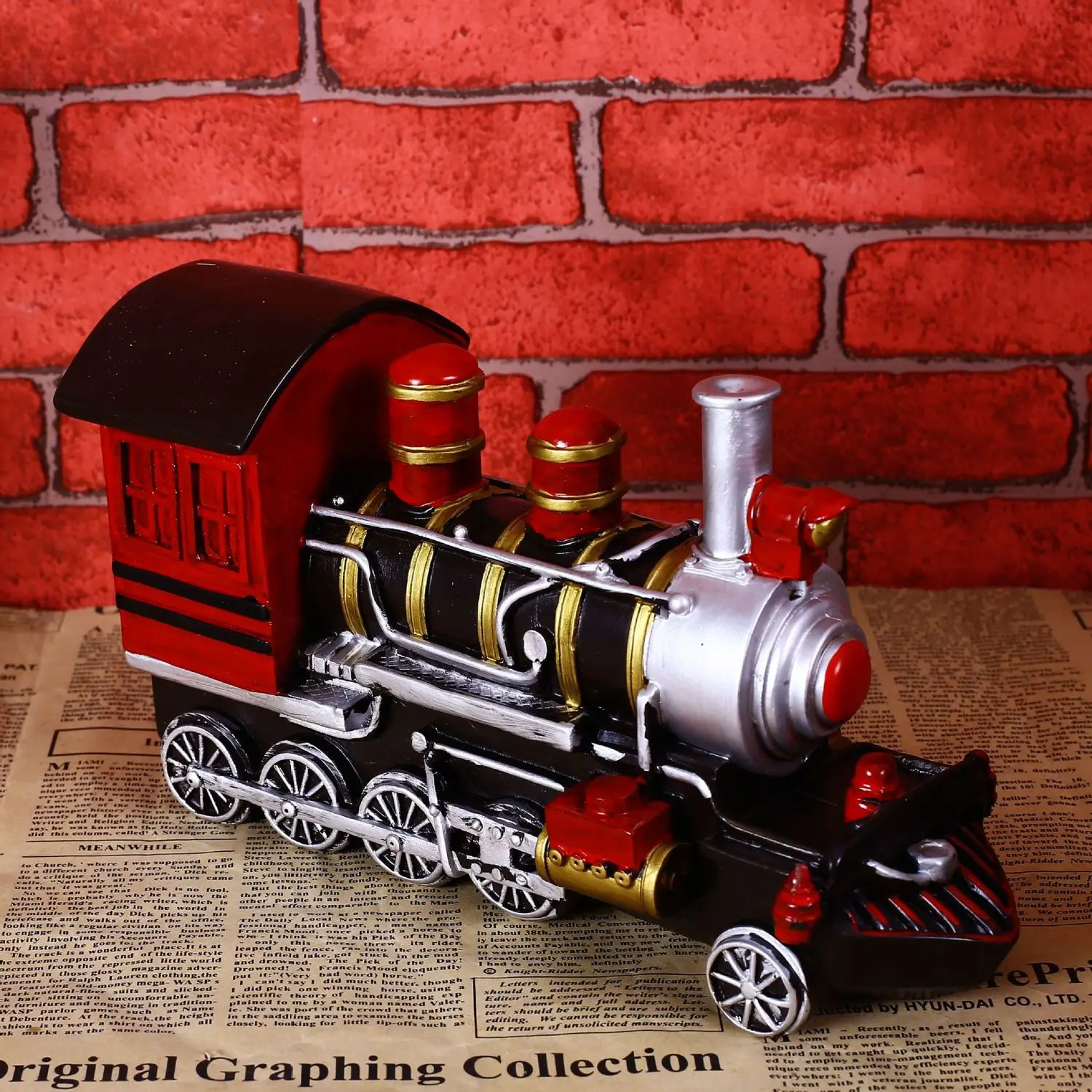 Resin Locomotive Decoration Goods Of Furniture For Display Rather Than For Use Bar Café Decoration Gift Wine Cabinet Ornament
