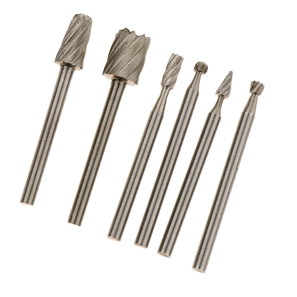 

6pcs Assorted Grinding Head Stainless Steel Drill Bit 3.17mm Shank Tools