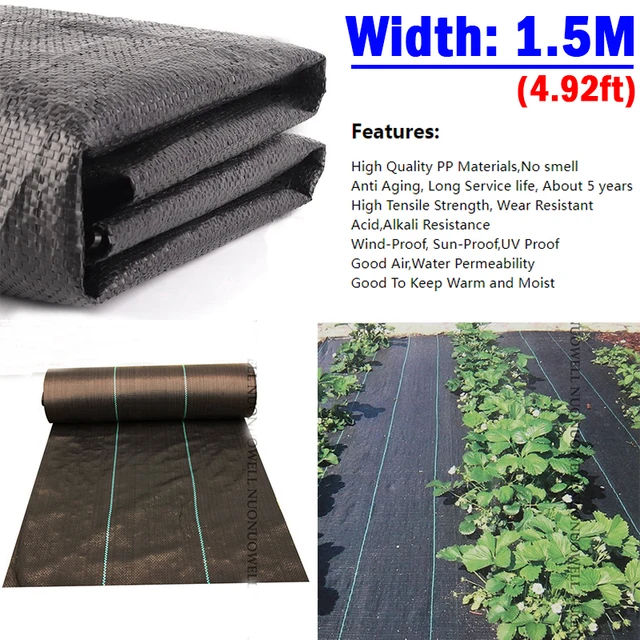 Testreszabhatja A Szélességet 1,5M 4,92 Ft 90Gsm Pp Mezőgazdasági Üvegházhatású Gyomházat Kontroll Jó Szellőzésű Gyümölcsös Fák Növények Borítás