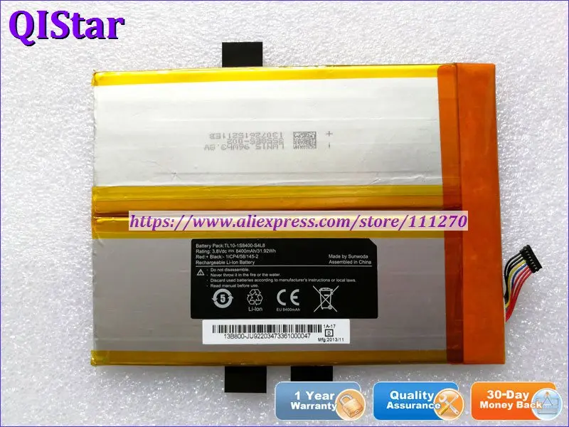 QISTAR 3,8 V 8400mAh подлинный TL10-1S8400-S4L8 Аккумулятор для ноутбука