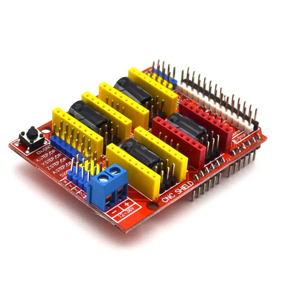 V3.0 гравер 3d принтер CNC Щит Плата расширения A4988 Драйвер для Arduino алюминиевый радиатор штыревые разъемы