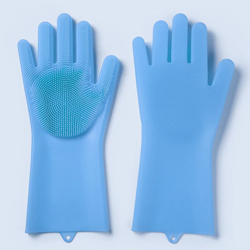 5/10 пар Кухня Силиконовые чистящие перчатки волшебные силиконовые блюдо моющиеся перчатки бытовой силиконовый резиновый блюдо моющиеся перчатки - Цвет: Ten pairs E