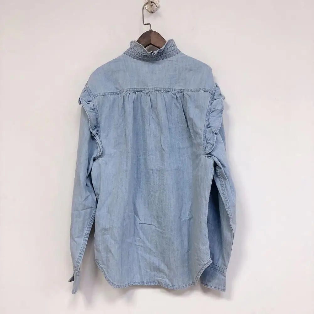 Fashion Frill-Trim Collar Women's Shirt 2020 New
