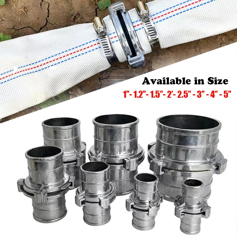 Quick Coupling For Water Pipes Aluminum Pipe Fitting Hose Quick Connector With Clamp Fire Hose Agricultural Irrigation Accessory