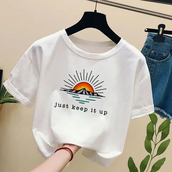 

Funny T-shirt with Print Ulzzang Clothing ATEEZ Sunrise t-shirt Women Fashion Korean Kpop t shirt Harajuku