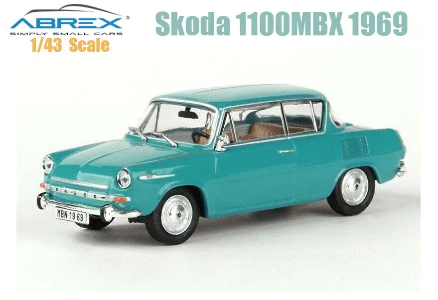 

AbrRex Simply Small Cars 1:43 Scale Model SKOODA 1100MBX Light Turquoise for collection gift toys