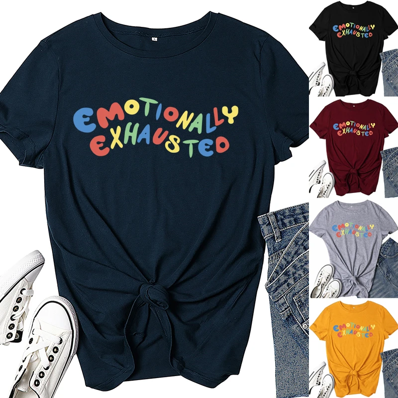 Женская футболка с разноцветным принтом летняя Готическая Корейская одежда |