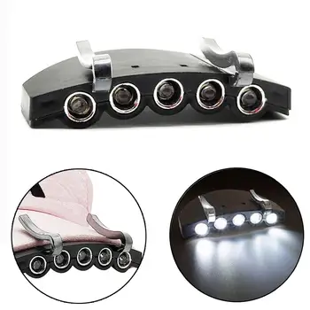 

5 LED Headlight Cap Brim Clip Lamp Outdoor Night Fishing Hunting Light Flashlight very suitable for various outdoor activities