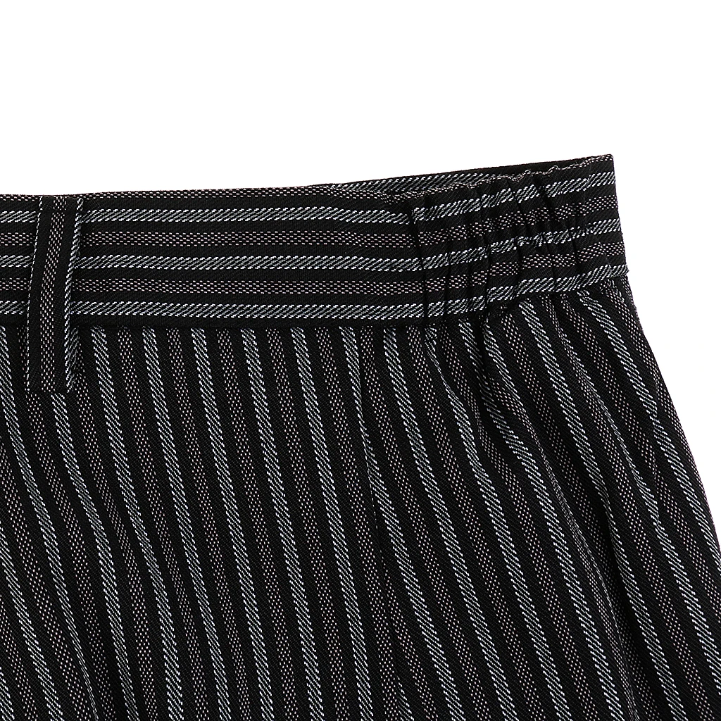 Mens Womens Chef Uniforms Baggy Pants Trousers 2 Pockets Restaurant Kitchen Uniform Cook Trousers Elastic Waist M-4XLStripe