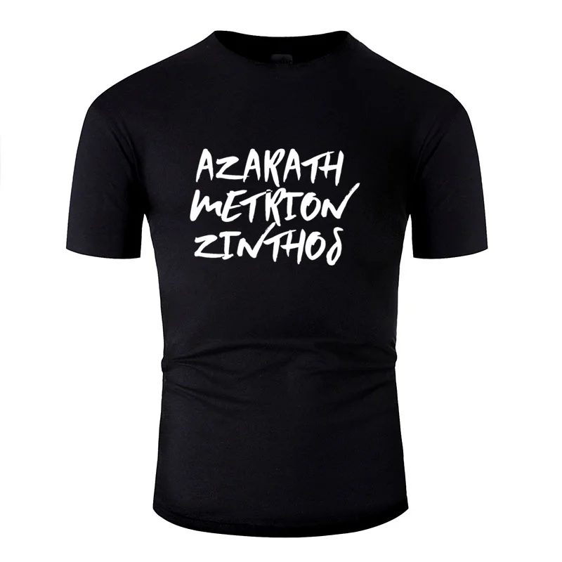 Облегающая футболка Azarath Metrion Zinthos, Мужская футболка с натуральным вырезом лодочкой, мужские футболки с коротким рукавом, топ в стиле хип-хоп