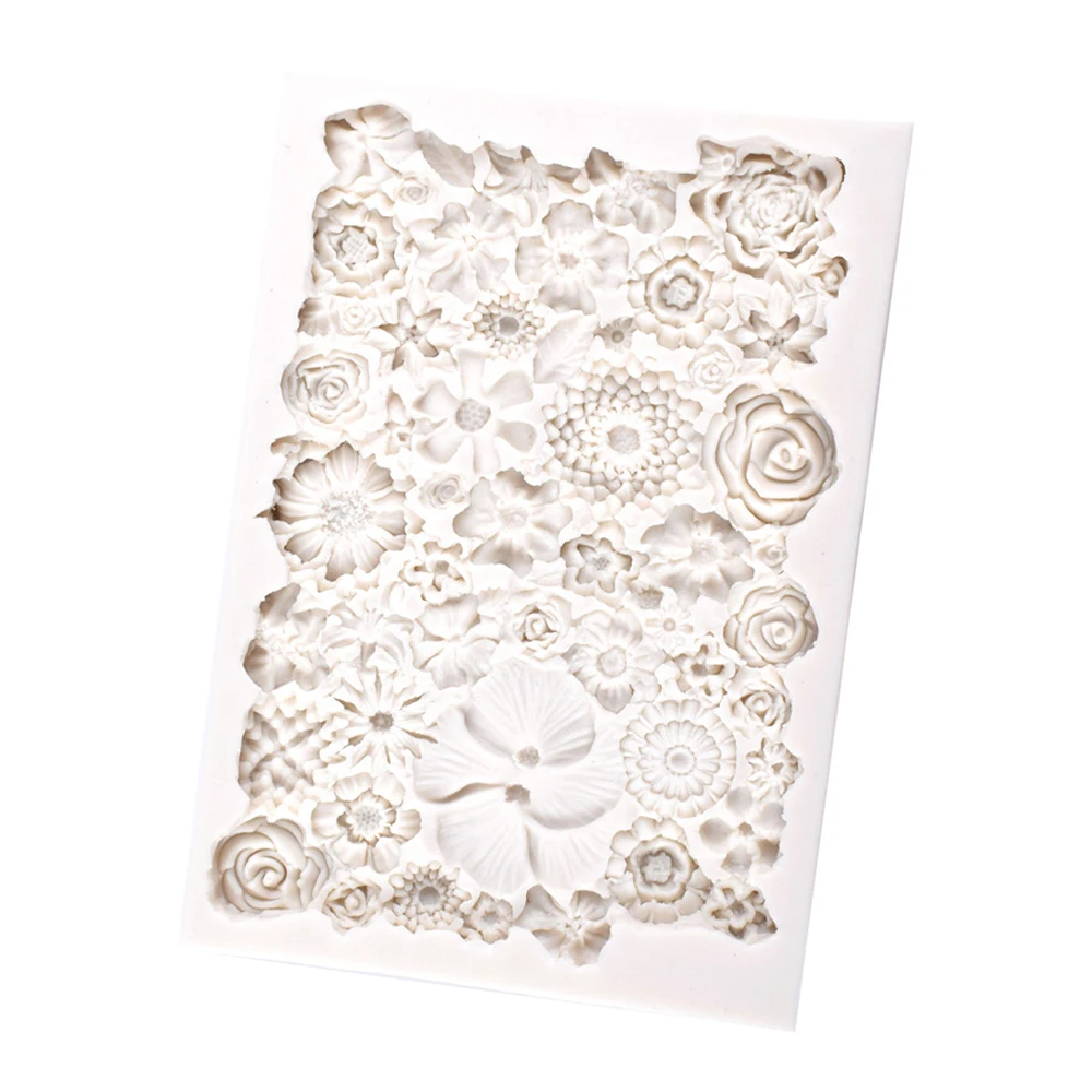 Sunflower Rose Cake Mold Surround Decorative Mold Mousse Fondant Cake Chocolate Baking Mold Clay Turned Sugar Silica Gel Mold