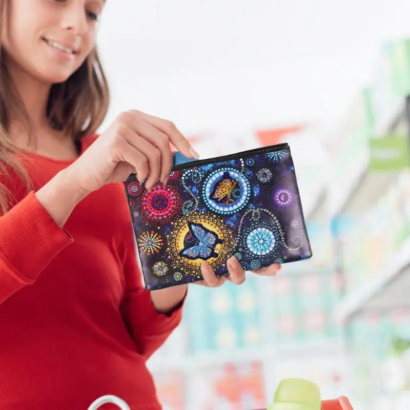 Handbag DIY Special Shaped Diamond Painting Wristlet Wallet Women Clutch Makeup Organizer Storage Bag Embroidery Christmas Gift