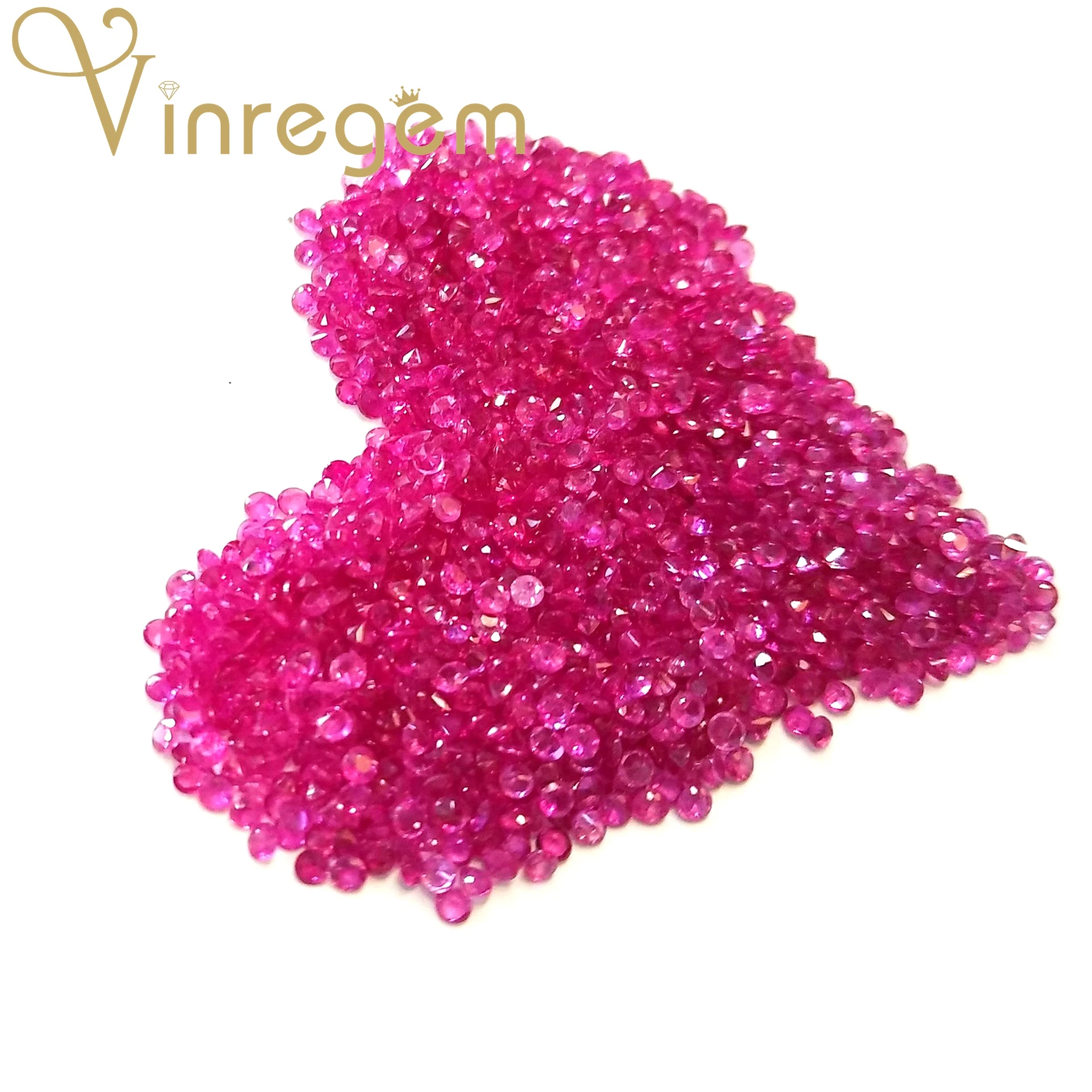 

Vinregem AAAAA Top Quality Natural Round Cut 2MM Unheated Burma Ruby Loose Gemstone DIY Stones Fine Jewelry Wholesale Lots Bulk