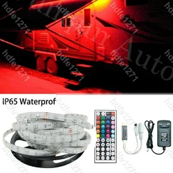 Ensemble haut de gamme de lumières LED pour auvent, avec télécommande IR, 44 touches, rvb, 16 ', 5050 