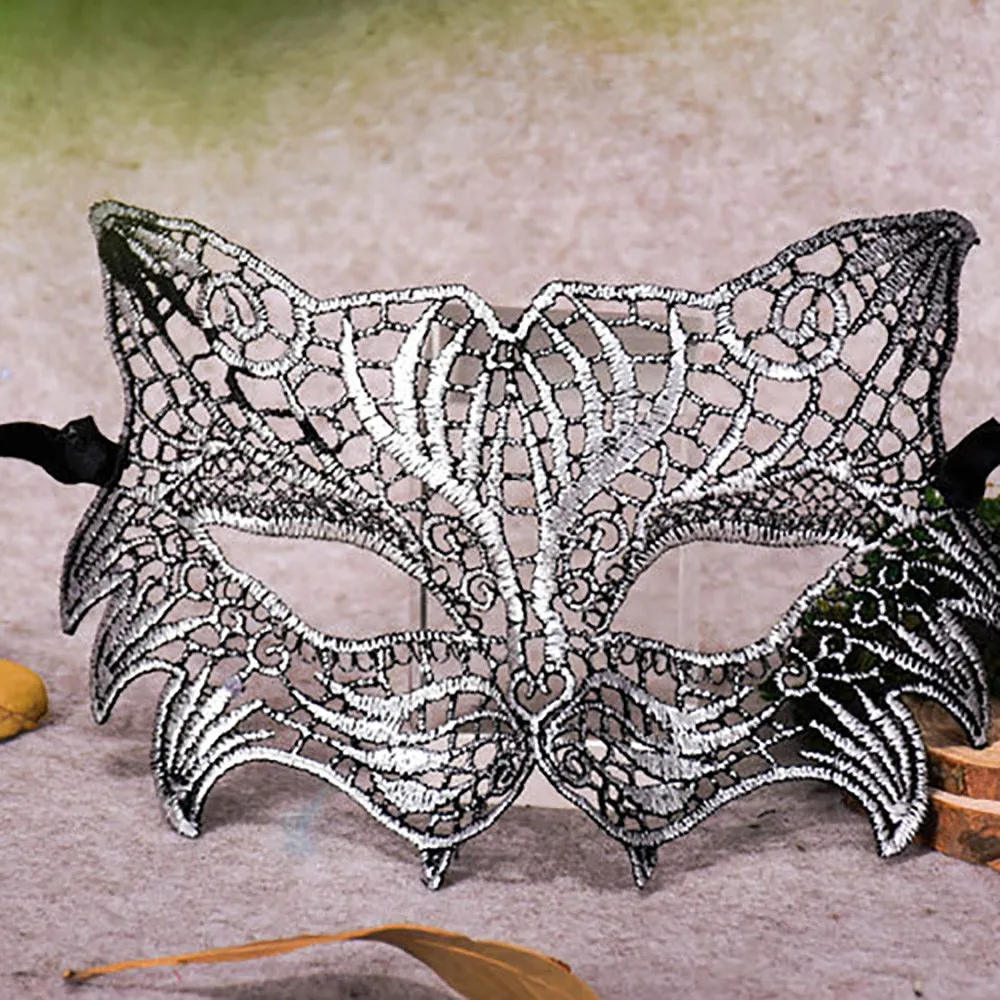 Маскарадный кружевной маска женщина-кошка на Хэллоуин, Вечерние Маски для выпускного вечера, аксессуары для принцесс, маска для сексуальных лисичек, маски для глаз