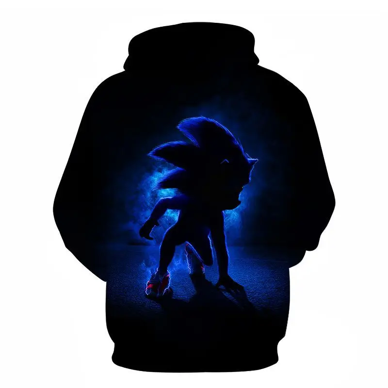 Sonic Hedgehog 3D цифровая мужская повседневная толстовка с капюшоном | Мужская одежда