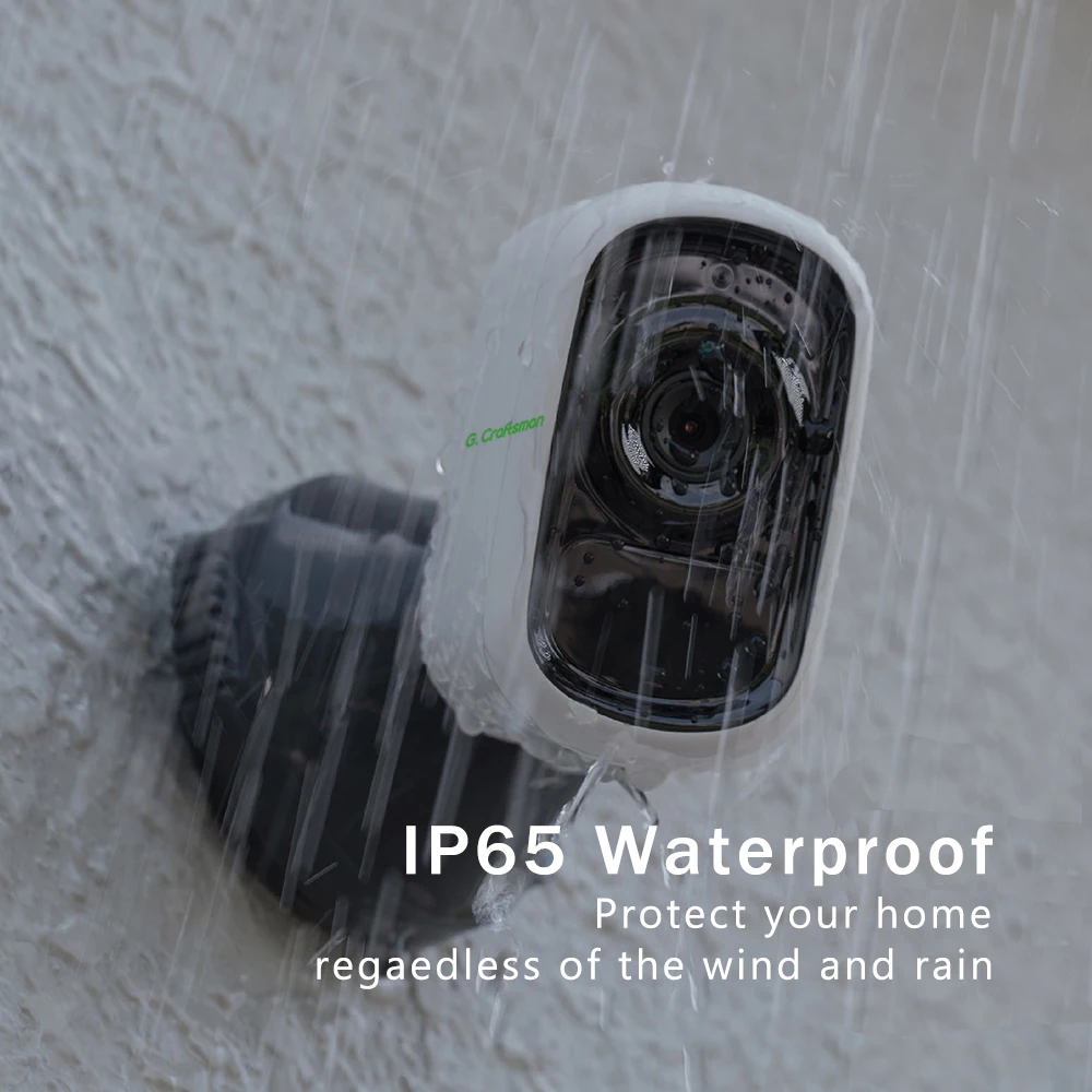 US $55.29 Smart Battery Camera Cloud Storage 1080p WireFree Security Camera with AI Inside Weatherproof Outdoor PIR APP Alarm Push