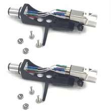 2 комплекта магнитного картриджа стилусы с поворотной платформой резки Шелл 4 Pin связаться с нами для проигрыватель пластинок граммофон LP виниловая игла с логотипом