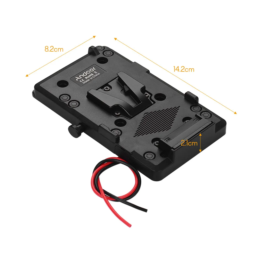Camera Battery Adapter Andoer Back Pack Plate Adapter with D-tap Output for Sony V-Mount V-Lock Battery External for DSLR Camera Camcorder Video Light