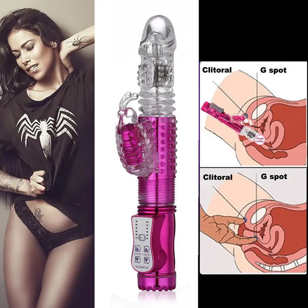 Movconly 36 Frequency Large Multi Speed Thrusting and Rotating Rabbit Vibrator Clit Stimulation Sex Toys for Women