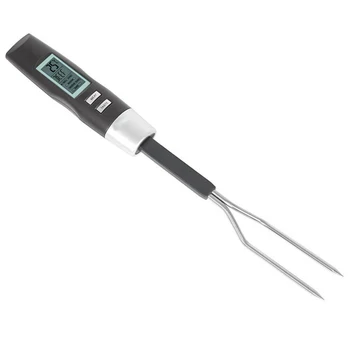 

2in1 Digital Food Meat Thermometer With Fork Probe Kitchen Oven BBQ Cooking Temperature LCD Display -50 To 300 Degree