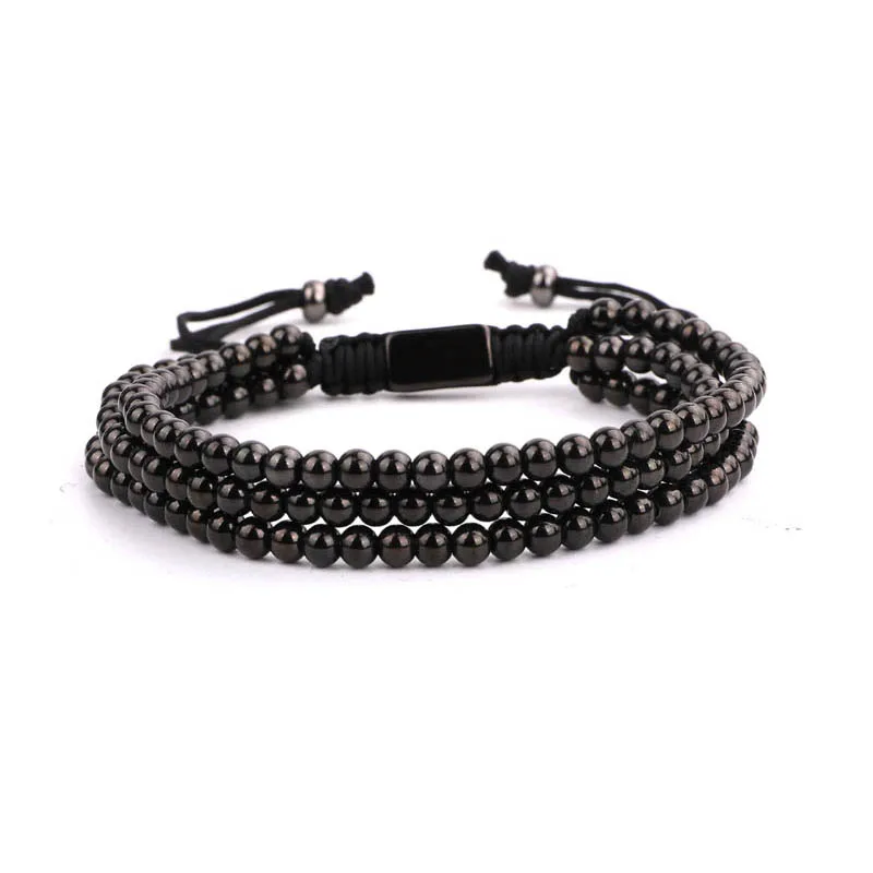 4mm Stainless Steel Bead Jewelry Adjustable Bracelet - Image 4