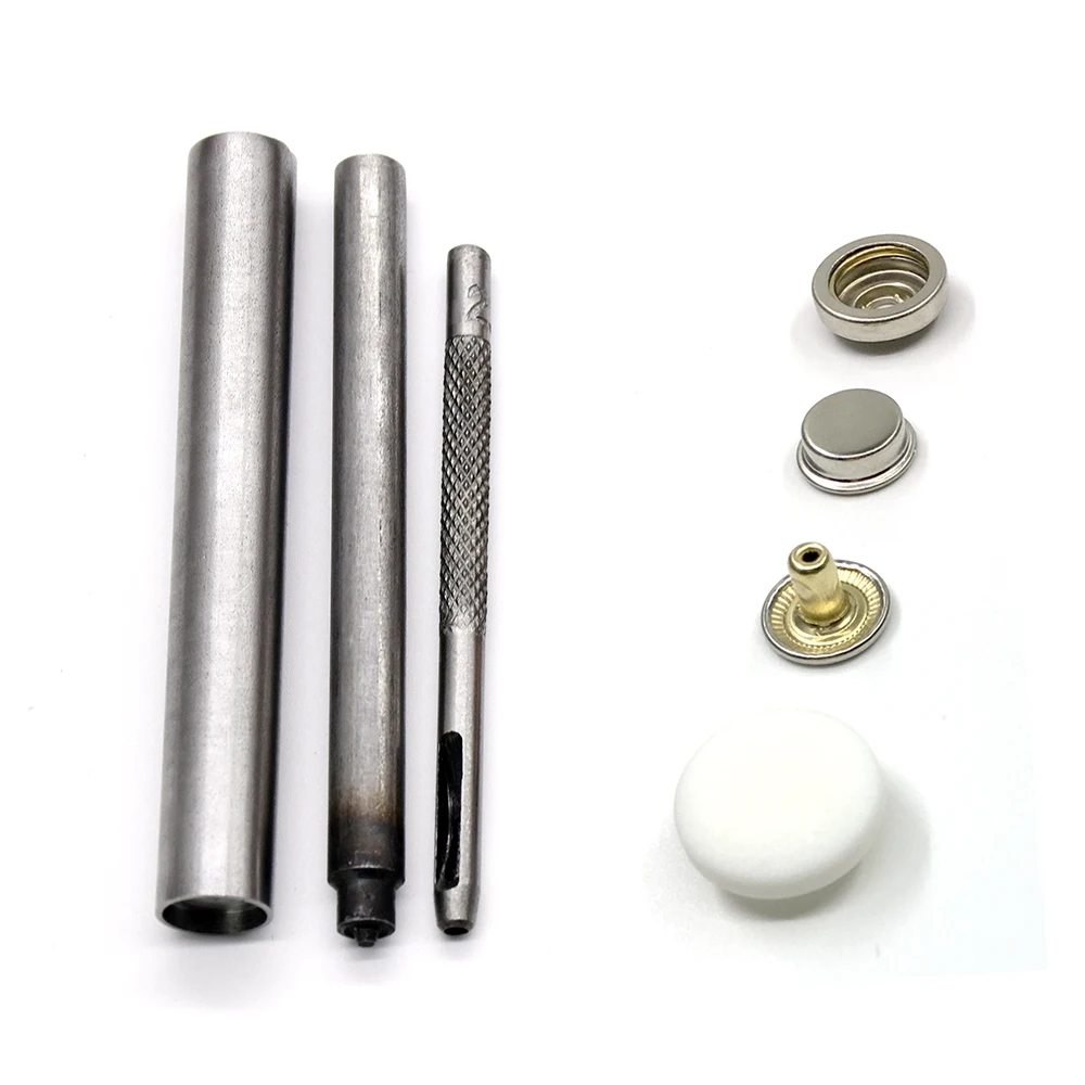 20sets Black Snaps T3T5 T8 buttons top cover Black and white nylon Buttons Plastic snaps button Rivet Button accessories 5