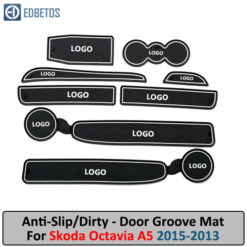 

Door Groove Mat For Skoda Octavia A5 2005 2006-2009 2010 2011 2012 2013 MK2 1Z Anti-Slip Mat Gate Slot Coaster Anti-Dirty Mat