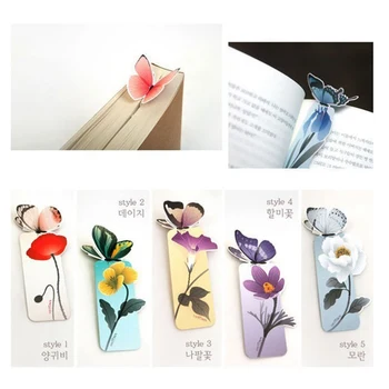 

14Pcs/Lot Kawaii Animal Butterfly Bookmark Paper Book Mark Creative Decorative Paper Cards School Stationery Random Style