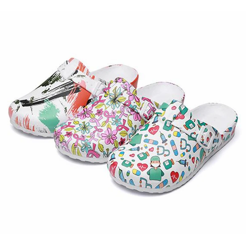 

IF CLOCK SHEAR 2020 new scrub slipper women EVA non-slip clogs scrubs Shoes Work Nursing SPA Beauty Salon Shoes sailor moon