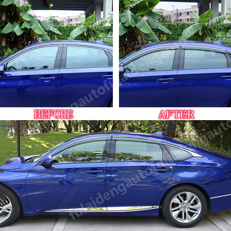 4 шт. для Honda Accord 10th- оконный козырек вентиляционный козырек дождевой дверной предохранитель козырек Аксессуары для стайлинга автомобилей