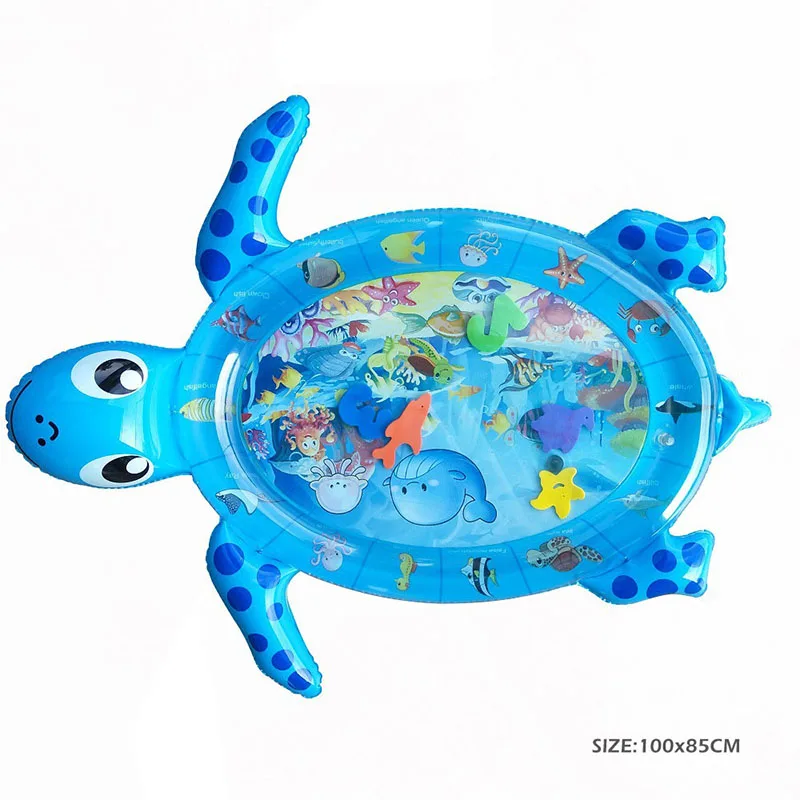 Детский игровой коврик, детский водный игровой коврик, игрушка, надувной детский животик, водный коврик для развлечения, игровой центр для малышей, игрушка для активного отдыха - Цвет: Turtle Pad Blue