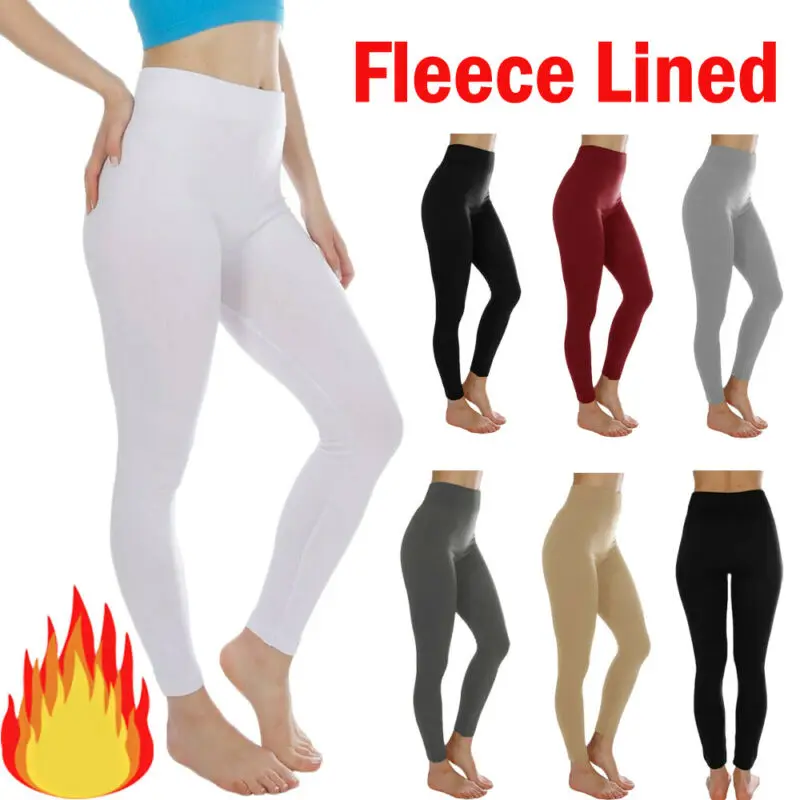 

AU Fleece Lined Legging for Women Winter Thermal Warm Full Length Legging Pant