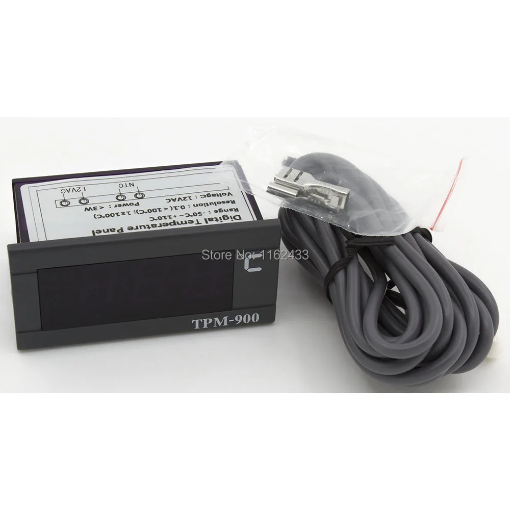 TPM 900 цифровой светодиодный термометр DC / AC 12V flush измеритель температуры